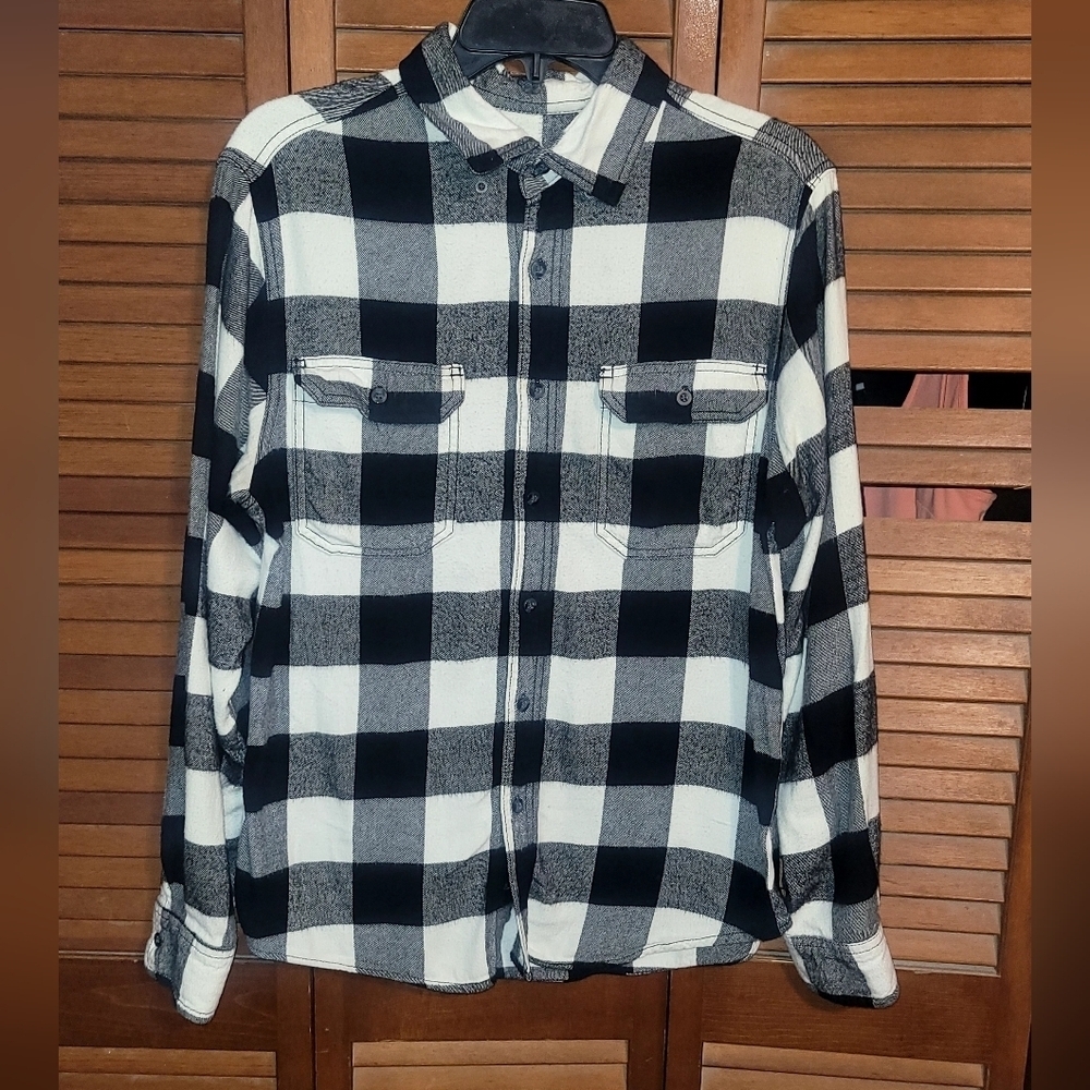 George Black and White Checkered Casual Shirt - Picture 1 of 7